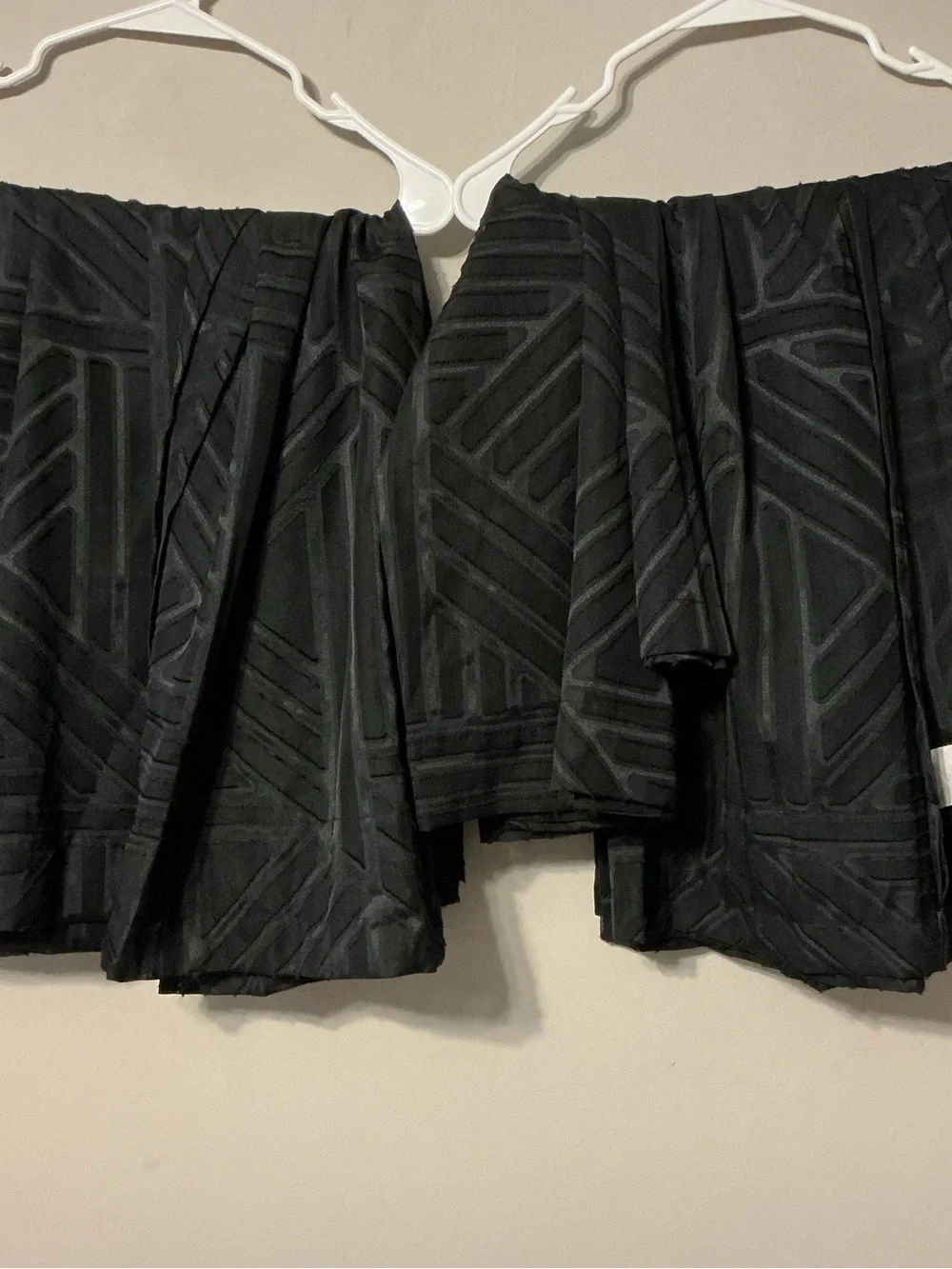Black Sheer Window Panels-Five Panels